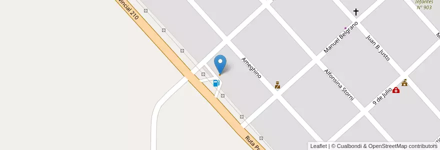 Mapa de ubicacion de Cafeteria Mini Shop en Arjantin, Buenos Aires, Partido De San Vicente.