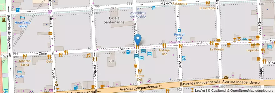 Mapa de ubicacion de Cafeteria, Montserrat en Argentinië, Ciudad Autónoma De Buenos Aires, Comuna 1, Buenos Aires.