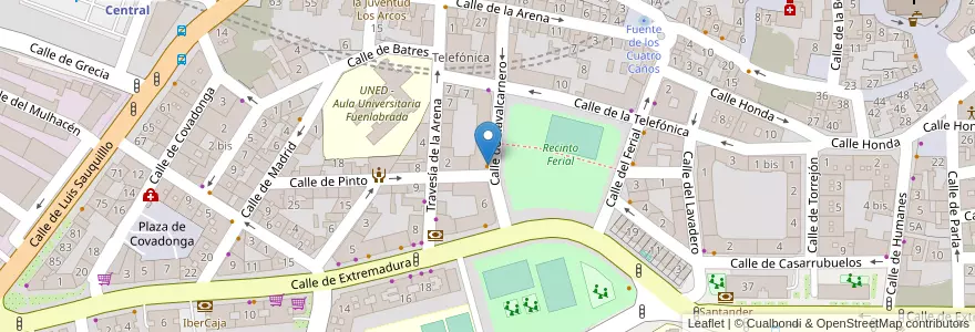 Mapa de ubicacion de Cafetería Móstoles en إسبانيا, منطقة مدريد, منطقة مدريد, Área Metropolitana De Madrid Y Corredor Del Henares, Fuenlabrada.