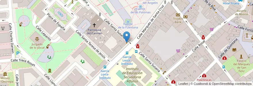 Mapa de ubicacion de Cafetería Munich en スペイン, アストゥリアス州, アストゥリアス州, Oviedo.