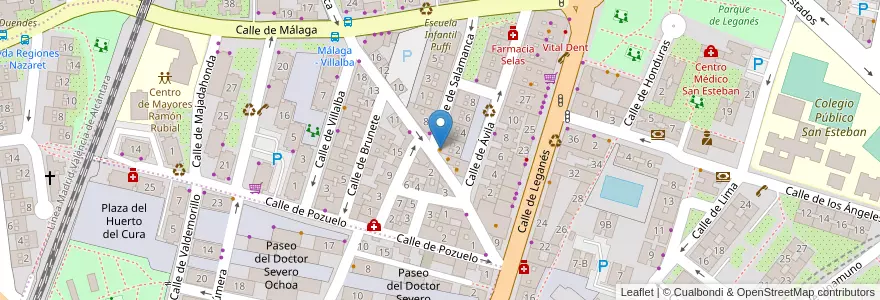 Mapa de ubicacion de Cafetería Noroeste en Spanien, Autonome Gemeinschaft Madrid, Autonome Gemeinschaft Madrid, Área Metropolitana De Madrid Y Corredor Del Henares, Fuenlabrada.