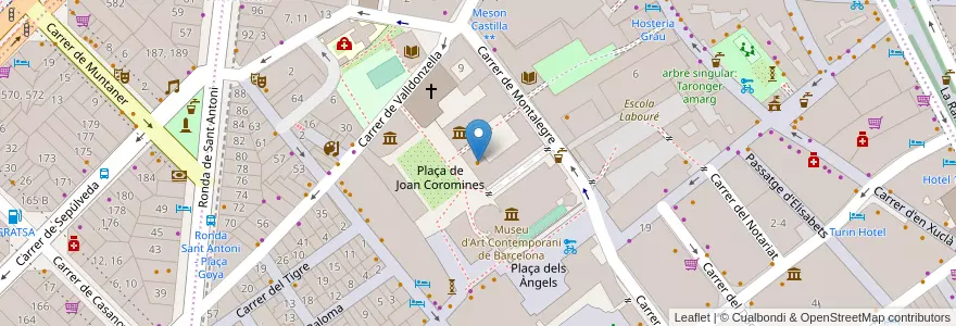 Mapa de ubicacion de cafeteria Octubre en Spagna, Catalunya, Barcelona, Barcelonès, Barcelona.