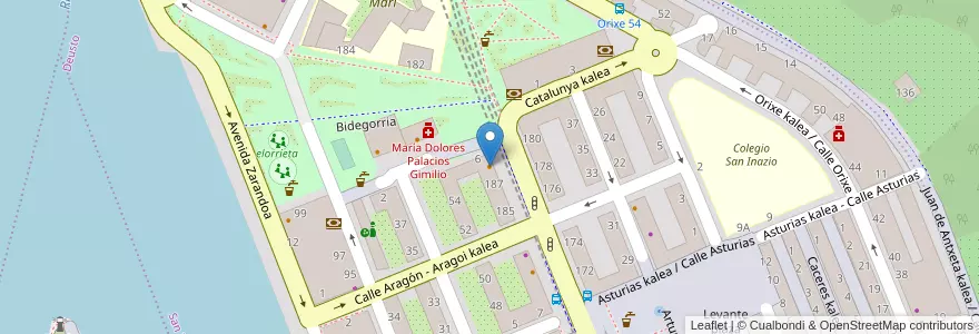 Mapa de ubicacion de Cafetería O'Ryan en Spanje, Baskenland, Biskaje, Bilboaldea, Bilbao.