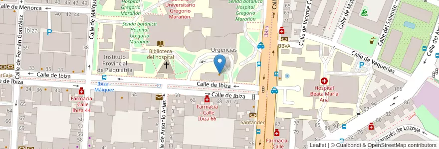 Mapa de ubicacion de Cafetería pabellón docente en Spanje, Comunidad De Madrid, Comunidad De Madrid, Área Metropolitana De Madrid Y Corredor Del Henares, Madrid.