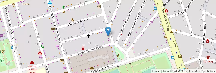 Mapa de ubicacion de Cafetería Paris en スペイン, アラゴン州, サラゴサ, Zaragoza, サラゴサ.