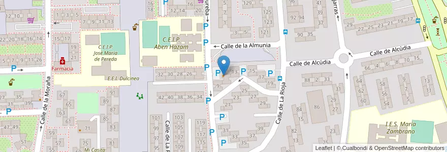 Mapa de ubicacion de Cafetería París en إسبانيا, منطقة مدريد, منطقة مدريد, Área Metropolitana De Madrid Y Corredor Del Henares, Leganés.