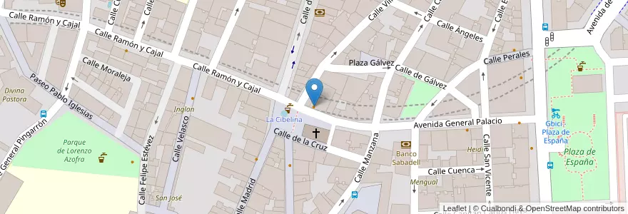Mapa de ubicacion de Cafetería Pereira en スペイン, マドリード州, Comunidad De Madrid, Área Metropolitana De Madrid Y Corredor Del Henares, Getafe.