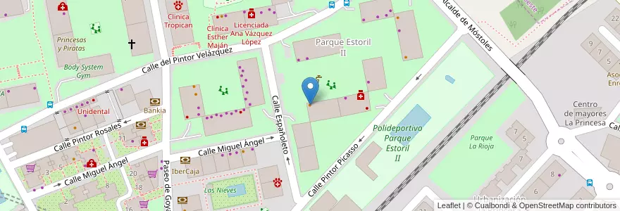 Mapa de ubicacion de Cafetería Picasso en 西班牙, Comunidad De Madrid, Comunidad De Madrid, Área Metropolitana De Madrid Y Corredor Del Henares, Móstoles.