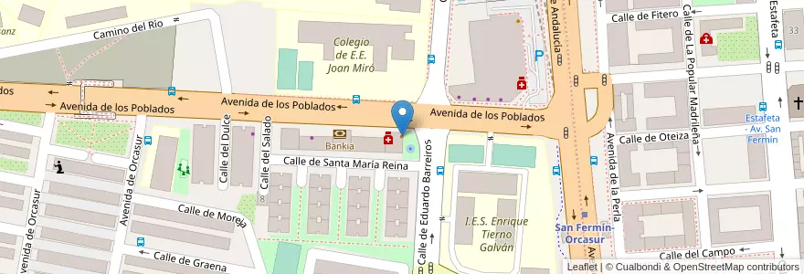 Mapa de ubicacion de Cafetería Ramos en اسپانیا, بخش خودمختار مادرید, بخش خودمختار مادرید, Área Metropolitana De Madrid Y Corredor Del Henares, مادرید.