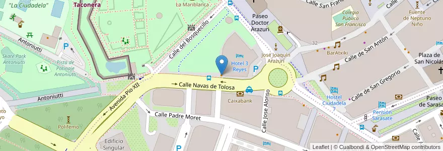 Mapa de ubicacion de Cafeteria restaurante en Испания, Наварра, Наварра, Памплона.