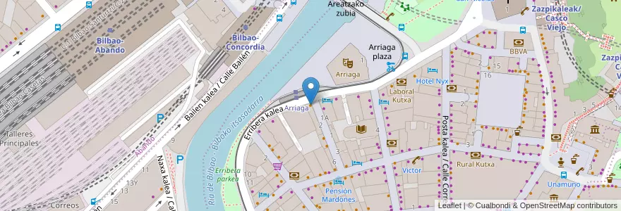 Mapa de ubicacion de Cafeteria Restaurante Amaya en Espagne, Pays Basque Autonome, Biscaye, Grand-Bilbao, Bilbao.