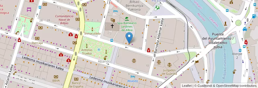 Mapa de ubicacion de Cafeteria Restaurante Arana en Sepanyol, Negara Basque, Bizkaia, Bilboaldea, Bilbao.