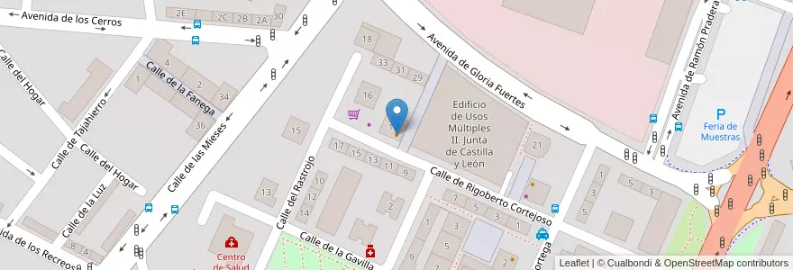 Mapa de ubicacion de Cafetería-Restaurante Fariñas en スペイン, カスティーリャ・イ・レオン州, Valladolid, Valladolid.