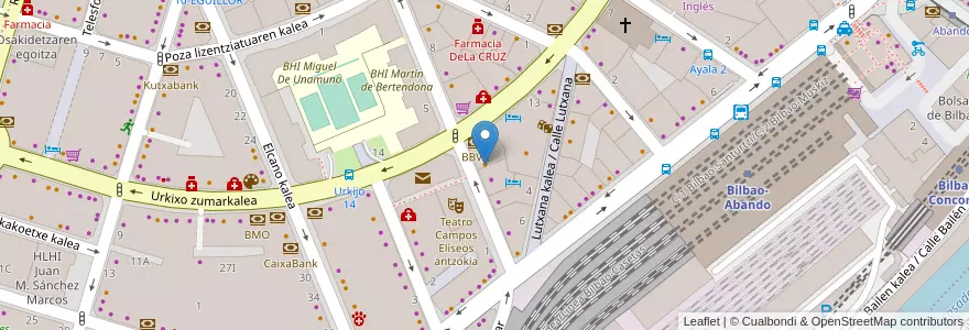 Mapa de ubicacion de Cafeteria Restaurante Gaico en Sepanyol, Negara Basque, Bizkaia, Bilboaldea, Bilbao.