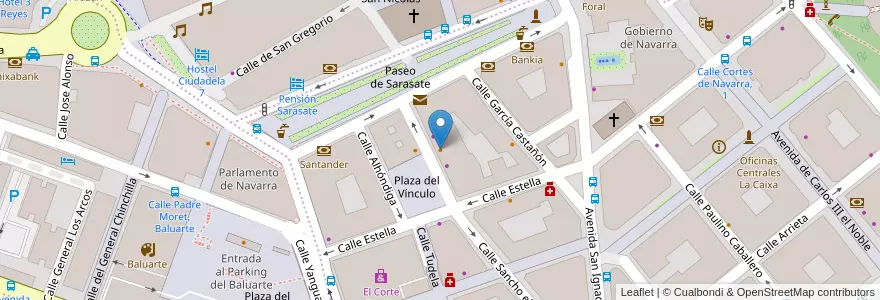 Mapa de ubicacion de Cafeteria Restaurante "Koppo" en Espagne, Navarre, Navarre, Pampelune.