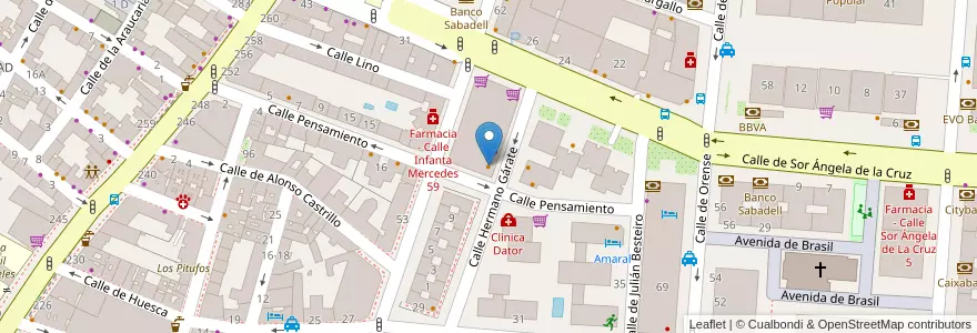 Mapa de ubicacion de Cafetería Restaurante Pedro Miguel en スペイン, マドリード州, Comunidad De Madrid, Área Metropolitana De Madrid Y Corredor Del Henares, Madrid.