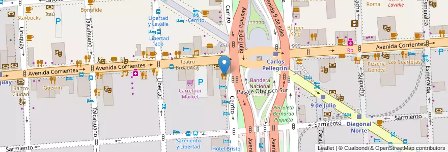Mapa de ubicacion de Cafeteria & Resto Bar, San Nicolas en Argentina, Autonomous City Of Buenos Aires, Comuna 1, Autonomous City Of Buenos Aires.