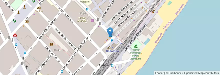 Mapa de ubicacion de Cafeteria Roca i Pi en Spagna, Catalunya, Barcelona, Barcelonès, Badalona.