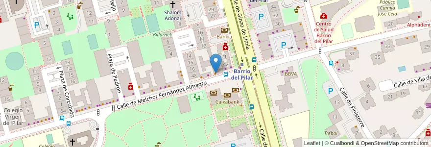 Mapa de ubicacion de Cafetería Roque en إسبانيا, منطقة مدريد, منطقة مدريد, Área Metropolitana De Madrid Y Corredor Del Henares, مدريد.