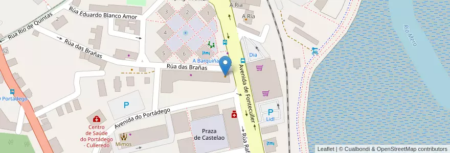 Mapa de ubicacion de Cafetería Rosalía en スペイン, ガリシア州, A Coruña, A Coruña, Culleredo.