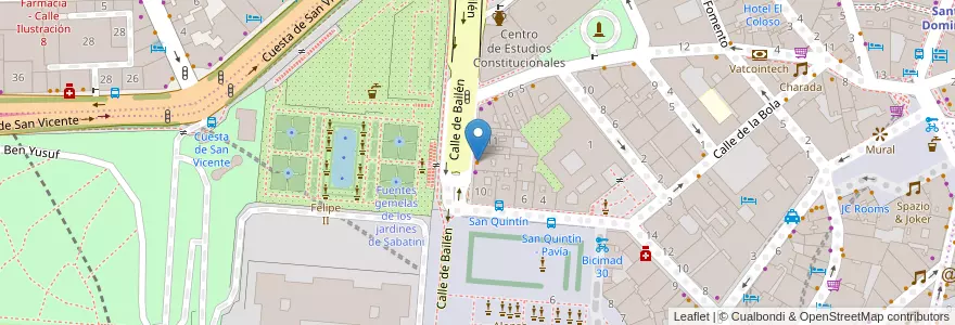 Mapa de ubicacion de Cafetería Sabatini en اسپانیا, بخش خودمختار مادرید, بخش خودمختار مادرید, Área Metropolitana De Madrid Y Corredor Del Henares, مادرید.