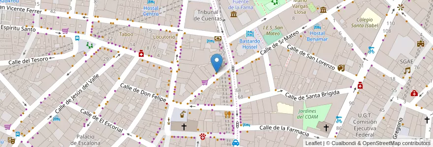 Mapa de ubicacion de Cafetería San Joaquín en إسبانيا, منطقة مدريد, منطقة مدريد, Área Metropolitana De Madrid Y Corredor Del Henares, مدريد.