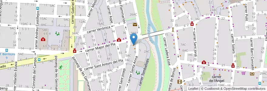 Mapa de ubicacion de Cafetería San José en Испания, Валенсия, Аликанте, Бах-Виналопо, Elx / Elche.