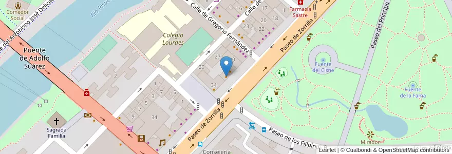 Mapa de ubicacion de Cafetería Sangar en スペイン, カスティーリャ・イ・レオン州, Valladolid, Valladolid.