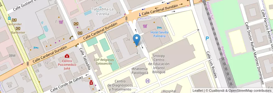 Mapa de ubicacion de Cafetería Scott en Испания, Андалусия, Севилья, Севилья.