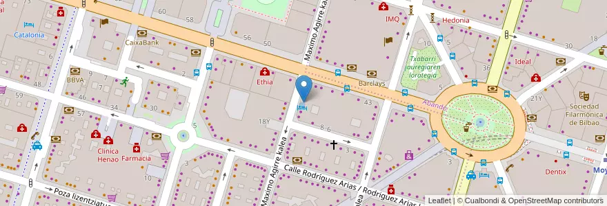 Mapa de ubicacion de Cafeteria Sergio en 西班牙, 巴斯克, 比斯开, Bilboaldea, 毕尔巴鄂.