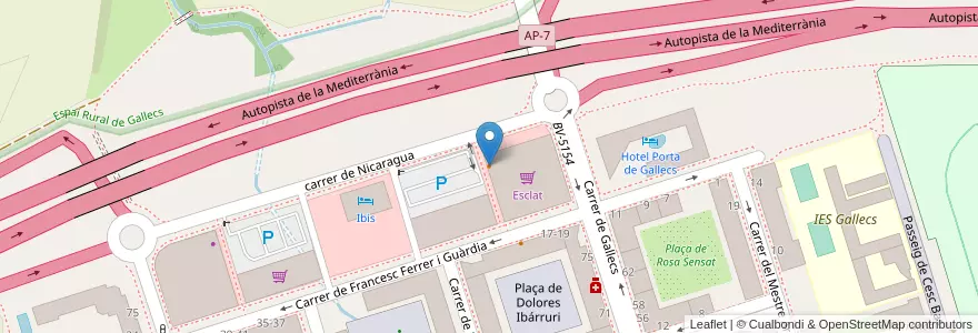 Mapa de ubicacion de Cafeteria Snack Bar en اسپانیا, Catalunya, Barcelona, Vallès Oriental, Mollet Del Vallès.