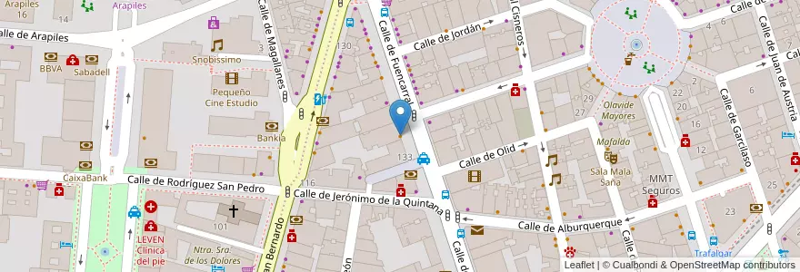 Mapa de ubicacion de Cafetería Somosierra en إسبانيا, منطقة مدريد, منطقة مدريد, Área Metropolitana De Madrid Y Corredor Del Henares, مدريد.
