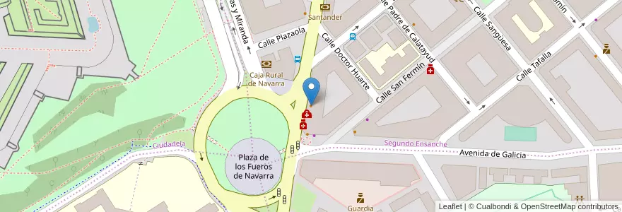 Mapa de ubicacion de Cafetería Tip Top en 스페인, Navarra - Nafarroa, Navarra - Nafarroa, Pamplona/Iruña.