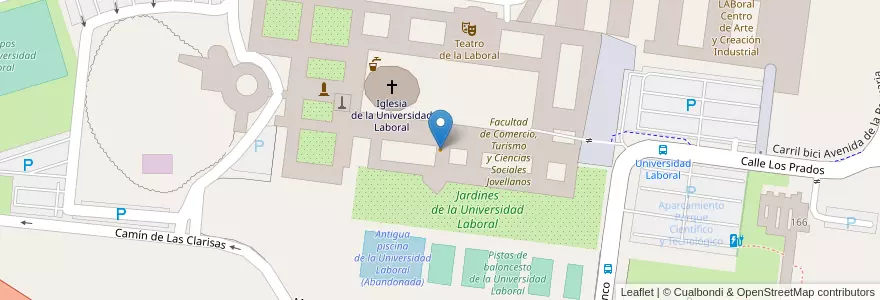 Mapa de ubicacion de Cafeteria Universidad Laboral en Spain, Asturias, Asturias, Gijón/Xixón.