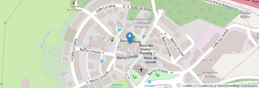 Mapa de ubicacion de Cafetería Yuri en Spanje, Baskenland, Biskaje, Bilboaldea, Ortuella.