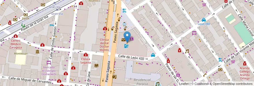 Mapa de ubicacion de Cafeterías El Corte Inglés en إسبانيا, أرغون, سرقسطة, Zaragoza, سرقسطة.
