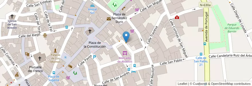 Mapa de ubicacion de Cafetria Hobby en スペイン, カスティーリャ・イ・レオン州, Zamora, Tierra Del Pan, Zamora.