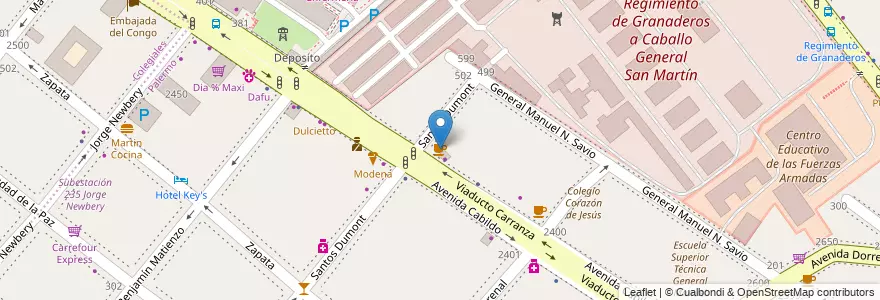 Mapa de ubicacion de Cafezenda, Palermo en الأرجنتين, Ciudad Autónoma De Buenos Aires, Buenos Aires, Comuna 14.