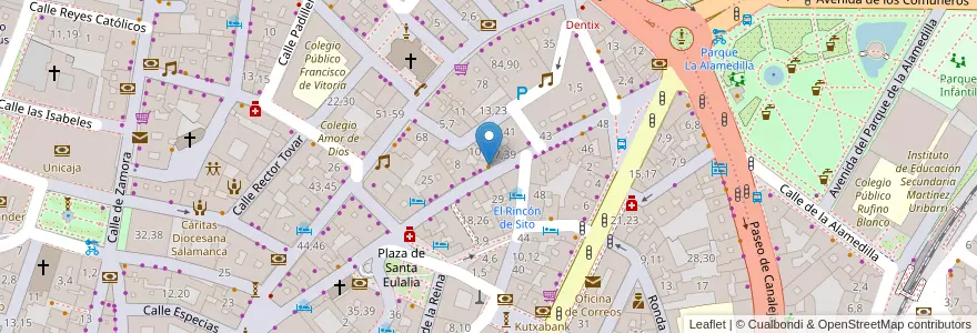 Mapa de ubicacion de Caffe Canaletto en Spagna, Castilla Y León, Salamanca, Campo De Salamanca, Salamanca.