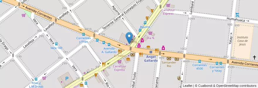 Mapa de ubicacion de Caffé del Doge, Villa Crespo en Arjantin, Ciudad Autónoma De Buenos Aires, Buenos Aires.