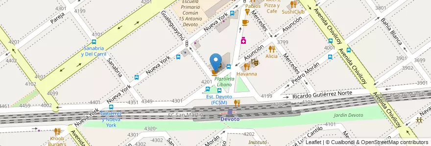 Mapa de ubicacion de Caffé del Doge, Villa Devoto en Argentinien, Ciudad Autónoma De Buenos Aires, Buenos Aires, Comuna 11.