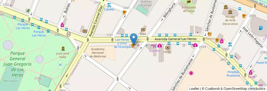 Mapa de ubicacion de Caffe Los Molinos, Recoleta en アルゼンチン, Ciudad Autónoma De Buenos Aires, Comuna 2, ブエノスアイレス.
