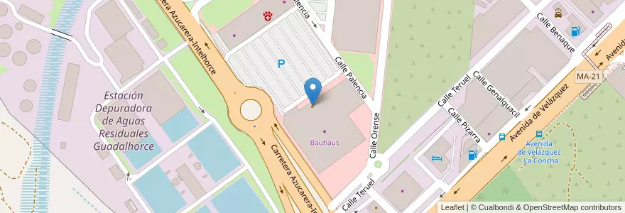 Mapa de ubicacion de Caffe Pascucci Shop Malaga en スペイン, アンダルシア州, Málaga, Málaga-Costa Del Sol, Málaga.