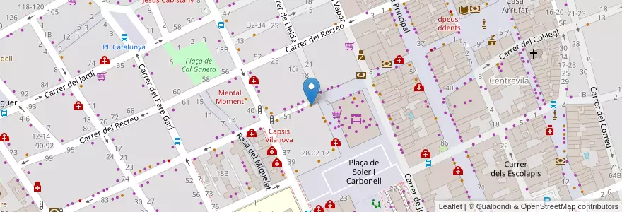 Mapa de ubicacion de Caffè Versalles en İspanya, Catalunya, Barcelona, Garraf, Vilanova I La Geltrú.