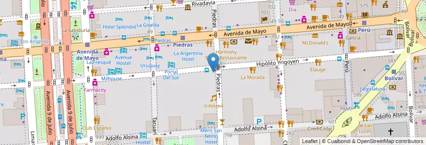 Mapa de ubicacion de Cafiolo, Montserrat en Arjantin, Ciudad Autónoma De Buenos Aires, Comuna 1, Buenos Aires.