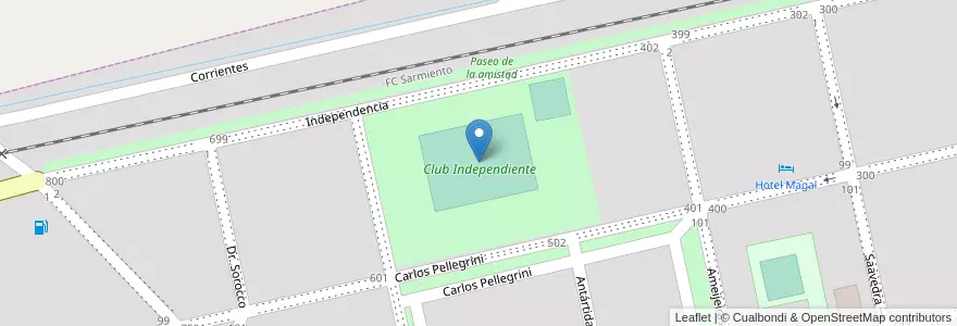 Mapa de ubicacion de Cai rivadavia en Arjantin, Buenos Aires, Partido De Rivadavia, América.
