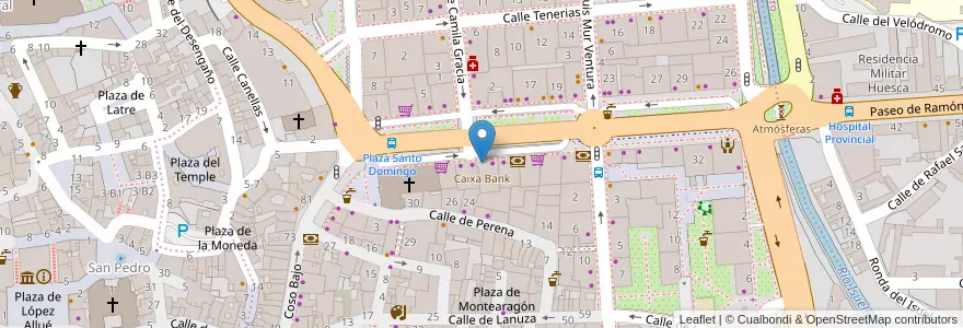 Mapa de ubicacion de Caixa Bank en 스페인, Aragón, Huesca, Hoya De Huesca / Plana De Uesca, Huesca.