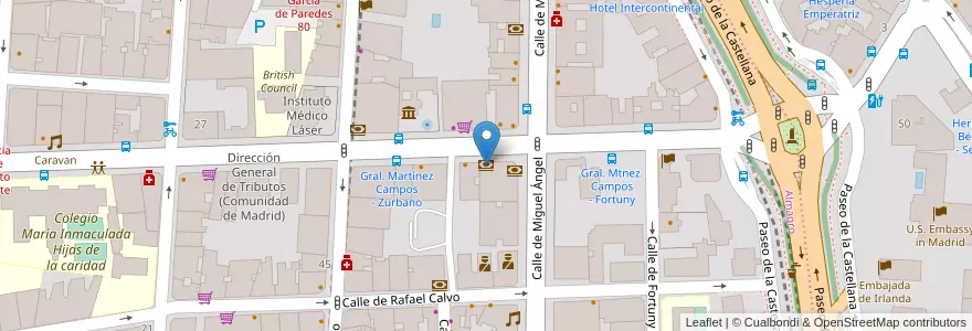Mapa de ubicacion de Caixa Bank en Испания, Мадрид, Мадрид, Área Metropolitana De Madrid Y Corredor Del Henares, Мадрид.