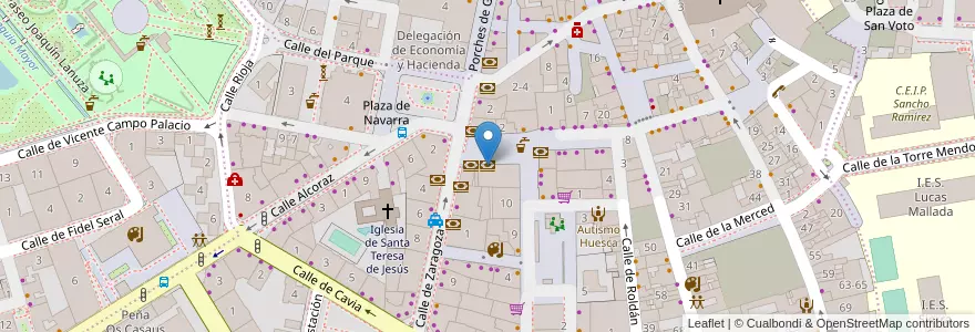 Mapa de ubicacion de Caixa Bank en Spanien, Aragonien, Huesca, Hoya De Huesca / Plana De Uesca, Huesca.
