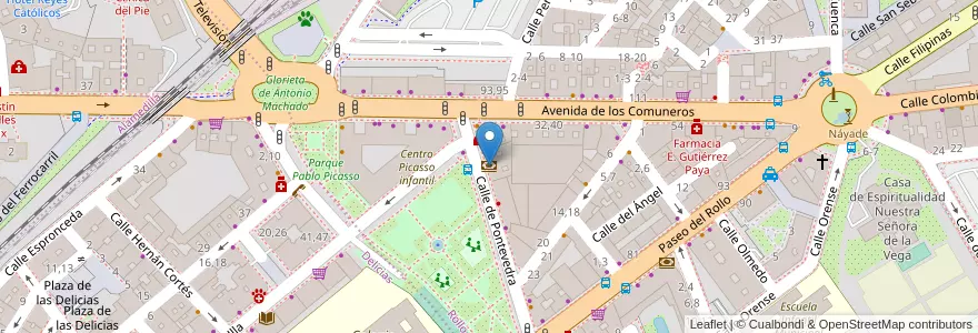 Mapa de ubicacion de Caixa Bank en إسبانيا, قشتالة وليون, شلمنقة, دائرة شلمنقة, شلمنقة.